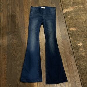 Free People pull on stretch wide leg Flare jeans